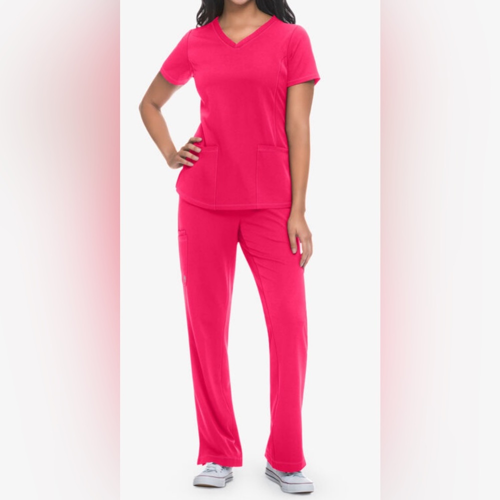 Healing Hands Pink Scrub Set